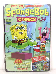 ���y�u���L�Ŕ�/tin plate�z�w SpongBob comics RIDE 'EM' HORSIEPANTS �\���� / �u���L�v���[�g �x�e�B���p�l�� �Ŕ� �C���e���A �r���e�[�W�� �Ŕ� �L�� �f�� Movie �X�|���W�{�u SpongeBob SquarePants �A���R�~ 