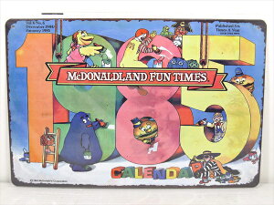 ���y�u���L�Ŕ�/tin plate�z�w McDonald's McDONALD LAND Fun Times 1985 CALENDAR / �u���L�v���[�g �x�e�B���p�l�� �Ŕ� �C���e���A �r���e�[�W�� �Ŕ� �L�� �}�N�h�i���h �h�i���h ���i���h �f�B�X�v���C �A