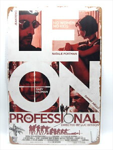 ���y�u���L�Ŕ�/tin plate�z�w Leon:The Professional �f��|�X�^�[�� / �u���L�v���[�g �x�e�B���p�l�� �Ŕ� �C���e���A �r���e�[�W�� �Ŕ� �L�� �f�� Movie ���I�� �f�B�X�v���C �A�����J�G�� �A���G 