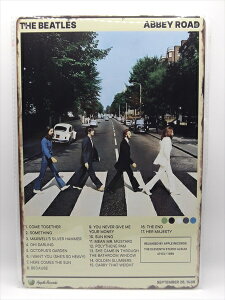 ���y�u���L�Ŕ�/tin plate�z�w The Beatles ABBEY ROAD / �u���L�v���[�g �x�e�B���p�l�� �Ŕ� �C���e���A �Ŕ� ���y �o���h �~���[�W�b�N �r�[�g���Y �A�r�[���[�h �A�[�e�B�X�g �f�B�X�v���C �A����