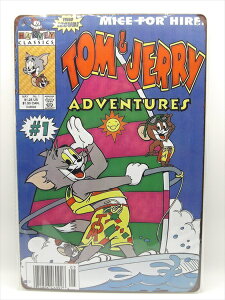 ���y�u���L�Ŕ�/tin plate�z�w TOM and JERRY TOM&JERRY ADVENTURES �\���� / �u���L�v���[�g �x�e�B���p�l�� �Ŕ� �C���e���A �r���e�[�W�� �Ŕ� �L�� �f�� Movie �A���R�~ �g���ƃW�F���[ �f�B�X�v���C �A
