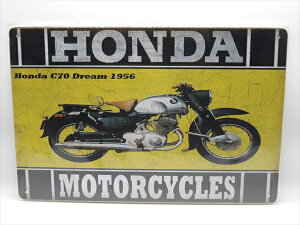 ���y�u���L�Ŕ�/tin plate�z�w HONDA C70 Dream 1956 / �u���L�v���[�g �x�e�B���p�l�� �Ŕ� �C���e���A �r���e�[�W�� �Ŕ� �L�� �z���_ ���[�^�[�T�C�N�� Motorcycle �o�C�N �I�[�g�o�C ���[�X ���[�^�[ 