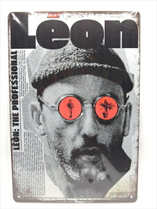 ���y�u���L�Ŕ�/tin plate�z�w Leon:The Professional �t�F�C�X �T���O���X �|�X�^�[�� / �u���L�v���[�g �x�e�B���p�l�� �Ŕ� �C���e���A �r���e�[�W�� �Ŕ� �L�� �f�� Movie ���I�� �f�B�X�v���C �A��