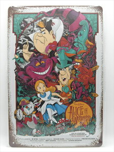 ���y�u���L�Ŕ�/tin plate�z�w Disney ALICE in WONDERLAND �|�X�^�[�� / �u���L�v���[�g �x�e�B���p�l�� �Ŕ� �C���e���A �r���e�[�W�� �Ŕ� �L�� �f�� Movie �f�B�Y�j�[ �s�v�c�̍��̃A���X �A���X �C��