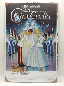 ���y�u���L�Ŕ�/tin plate�z�w Disney Cinderella ������ / �u���L�v���[�g �x�e�B���p�l�� �Ŕ� �C���e���A �r���e�[�W�� �Ŕ� �L�� �f�� Movie �f�B�Y�j�[ �V���f���� �f�B�X�v���C �A���G �G��