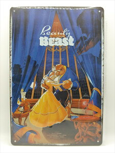 ���y�u���L�Ŕ�/tin plate�z�w Disney Beauty and The Beast �x���Ɩ�b / �u���L�v���[�g �x�e�B���p�l�� �Ŕ� �C���e���A �r���e�[�W�� �Ŕ� �L�� �f�� Movie �f�B�Y�j�[ �r���[�e�B�[&�r�[�X�g ������