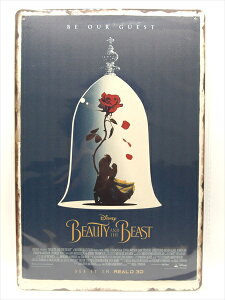 ���y�u���L�Ŕ�/tin plate�z�w Disney Beauty and The Beast �f��|�X�^�[�� / �u���L�v���[�g �x�e�B���p�l�� �Ŕ� �C���e���A �r���e�[�W�� �Ŕ� �L�� �f�� Movie �f�B�Y�j�[ �r���[�e�B�[&�r�[�X�g ��