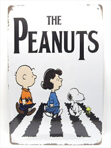 ���y�u���L�Ŕ�/tin plate�z�w PEANUTS THE PEANUTS ABBEY ROAD / �u���L�v���[�g �x�e�B���p�l�� �Ŕ� �C���e���A �r���e�[�W�� �Ŕ� �L�� �f�� Movie �s�[�i�b�c SNOOPY �f�B�X�v���C �A�����J�G�� �A���G 