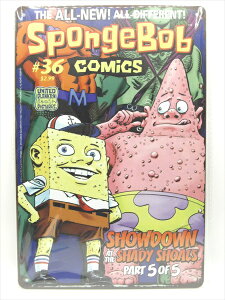 ���y�u���L�Ŕ�/tin plate�z�w SpongBob comics ���A���t�F�C�X �\���� / �u���L�v���[�g �x�e�B���p�l�� �Ŕ� �C���e���A �r���e�[�W�� �Ŕ� �L�� �f�� Movie �X�|���W�{�u SpongeBob SquarePants �A���R�~ 