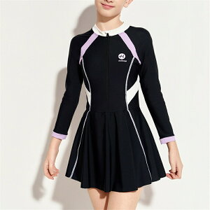 子供 水着 女の子 ワンピース 大きいサイズ 女子 学生 長袖トップス 日焼け防止 ラッシュガード キッズ 140 150 160 中学生水着 みずぎ スイミング スクール子供水着 スイムウェア 海水浴 水遊