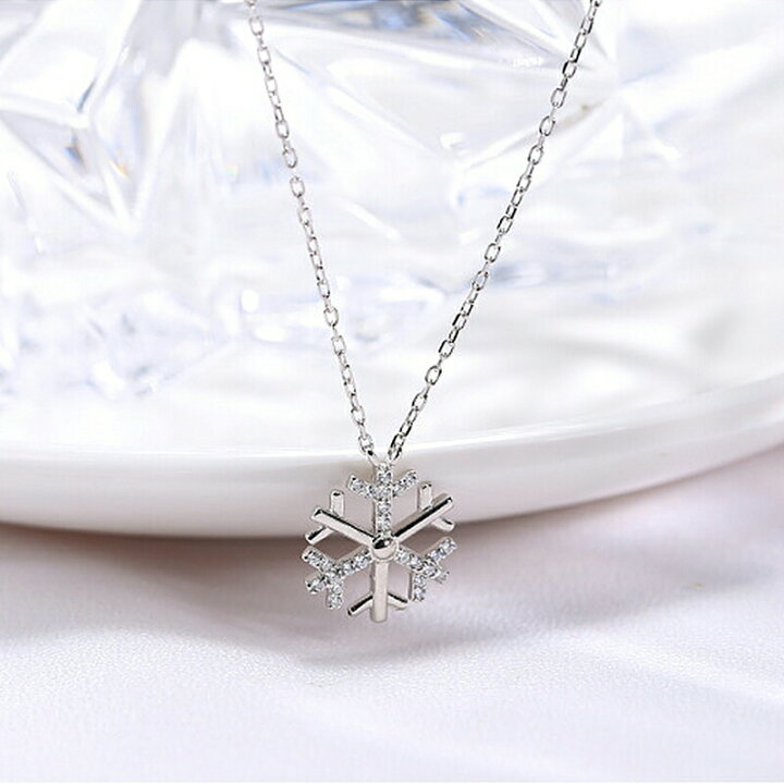 楽天市場】Sliver925 スノーフレークネックレス ペンダントネックレス 