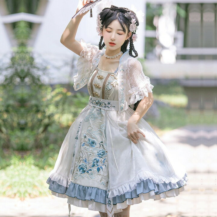 楽天市場】5点セット 中華風ロリータワンピース ロリータドレス 甘ロリ 