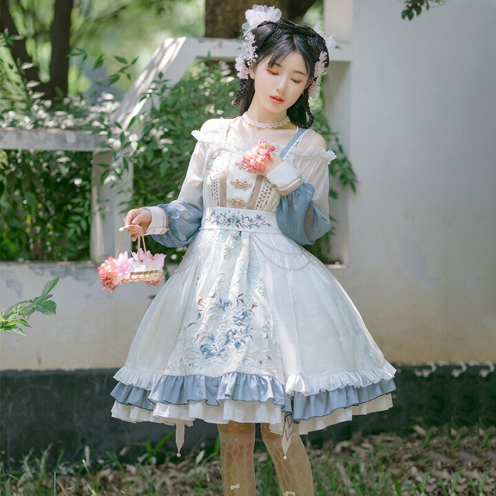 楽天市場】5点セット 中華風ロリータワンピース ロリータドレス 甘ロリ  