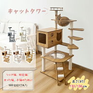 【5と0のつく日！2000円OFF⇒8450】＼楽天1位・9冠達成／キャットタワー 木製 天然無垢材 宇宙船 短足猫 …