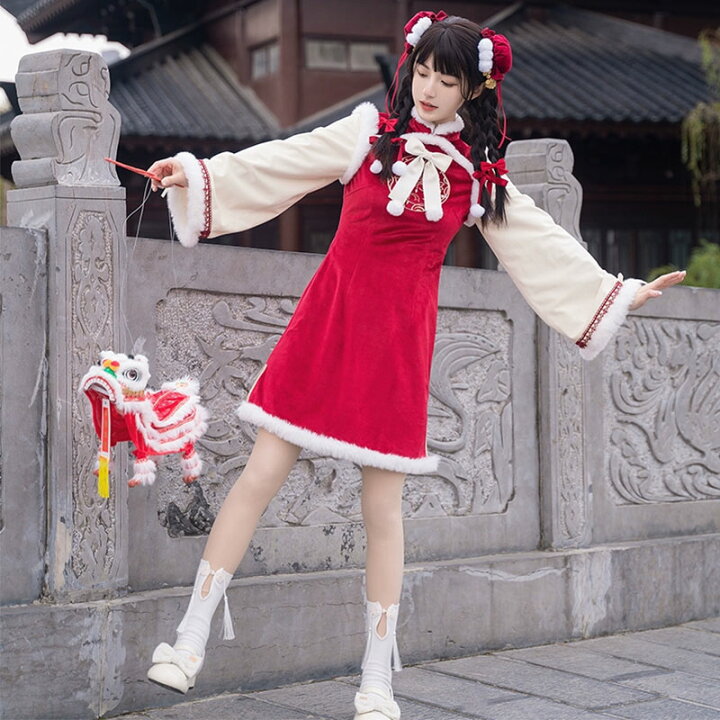 楽天市場】中華風 ロリータワンピース ワンピース ロリータドレス 