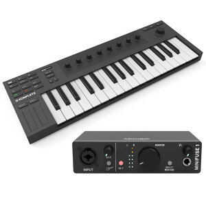 Arturia I[fBIC^[tFCX MiniFuse1 ubN + Native Instruments KOMPLETE KONTROL M32 MIDIL[{[h Zbg
