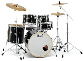 Pearl（パール）ドラムセット エクスポート EXX725S/CN EXPORT SERIES #31 ジェットブラック シンバル付ドラムフルセット (スタンダードサイズ)