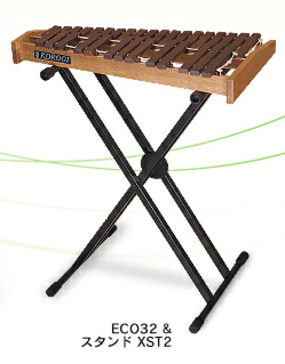 KOROGI（こおろぎ社）卓上木琴 シロフォン ECO32＋XST2スタンド付き マレット1組付き＜コオロギ＞ 三木楽器 