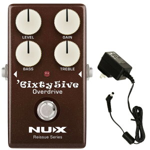 �G�t�F�N�^�[ �I�[�o�[�h���C�u NUX '6ixty5ive OD Classic Black Panel Fender�A���v�̃p���`�̌������N���A�ȃg�[�� + ACD006A ����AC�A�_�v�^�[ �s���������t