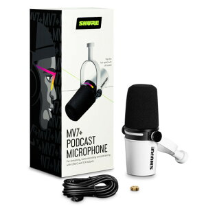 s݌ɑ[\t|bhLXg USB-C XLR J[fBICh _Ci~bN }CN SHURE VA[ MV7+-W-J (zCgJ[) sKi 2Nۏ؁t