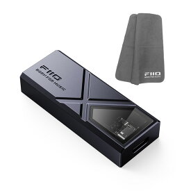 《ロゴ入りクロスプレゼント》FIIO USB DAC内蔵ヘッドホンアンプ KA13 ブラック (FIO-KA13-B)