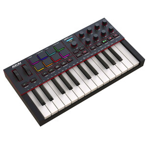 AKAI AJC MPK mini 4 Black ubN 25 MIDIL[{[h MIDIRg[[ PADt