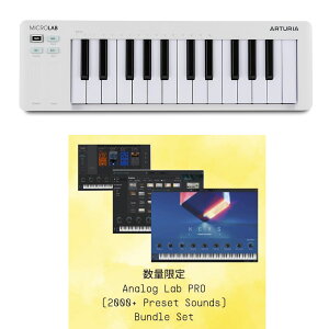 �s���ʌ���t Arturia MIDI�L�[�{�[�h 25���� MicroLab MK3 WH + Analog Lab Pro �o���h��