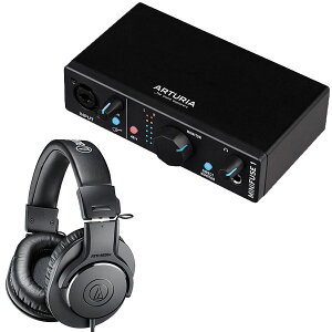 Arturia I[fBIC^[tFCX MiniFuse1 ubN(1in2out) + wbhz ATH-M20X Zbg