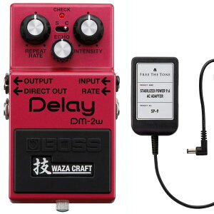 BOSS �{�X DM-2W WAZA CRAFT Delay �f�B���C + AC�A�_�v�^�[ FREE THE TONE SP-9 �Z�b�g