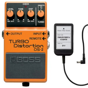 BOSS �R���p�N�g�G�t�F�N�^�[ DS-2 �f�B�X�g�[�V���� Distortion + AC�A�_�v�^�[ FREE THE TONE SP-9 �Z�b�g