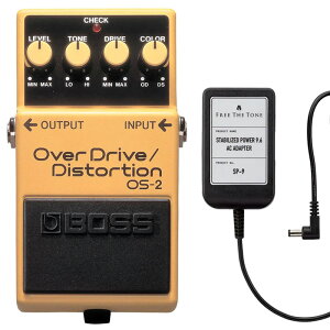 BOSS �{�X OS-2 OverDrive Distortion + AC�A�_�v�^�[ FREE THE TONE SP-9 �Z�b�g