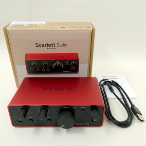�s�A�E�g���b�g�tFocusrite �I�[�f�B�I �C���^�[�t�F�C�X Scarlett Solo 4th Gen �t�H�[�J�X���C�g DTM