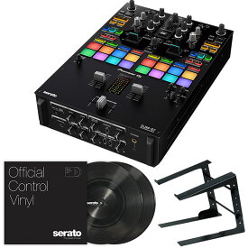 Pioneer DJミキサー DJM-S7 + PCスタンド + Serato コントロールレコードBK(2枚組み) セット《serato DJ Pro / rekordbox対応》