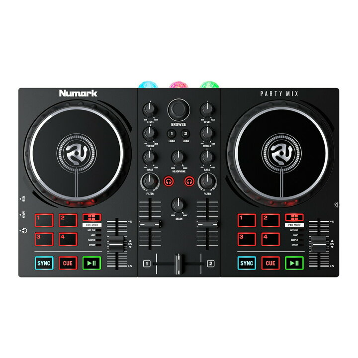 楽天市場】Numark DJコントローラー Party Mix 2 + ヘッドホンKHP 