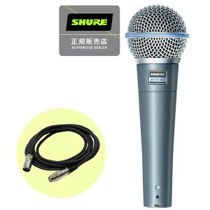 SHURE �V���A�[ BETA58A �_�C�i�~�b�N�}�C�N + 3m�}�C�N�P�[�u�� (XLR-XLR) �������K�i 2�N�ۏ�