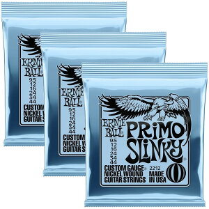 s3Zbg̔t ERNIE BALL 2212 Primo Slinky Nickel Wound Electric Guitar Strings 9.5-44 Gauge GLM^[  y䂤pPbgz