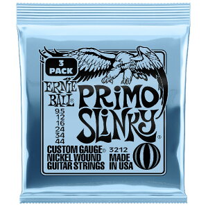 ERNIE BALL A[j[{[ 3212 Primo Slinky Nickel Wound Electric Guitar Strings 3 Pack 9.5-44 Gauge GLM^[  s䂤pPbgցt