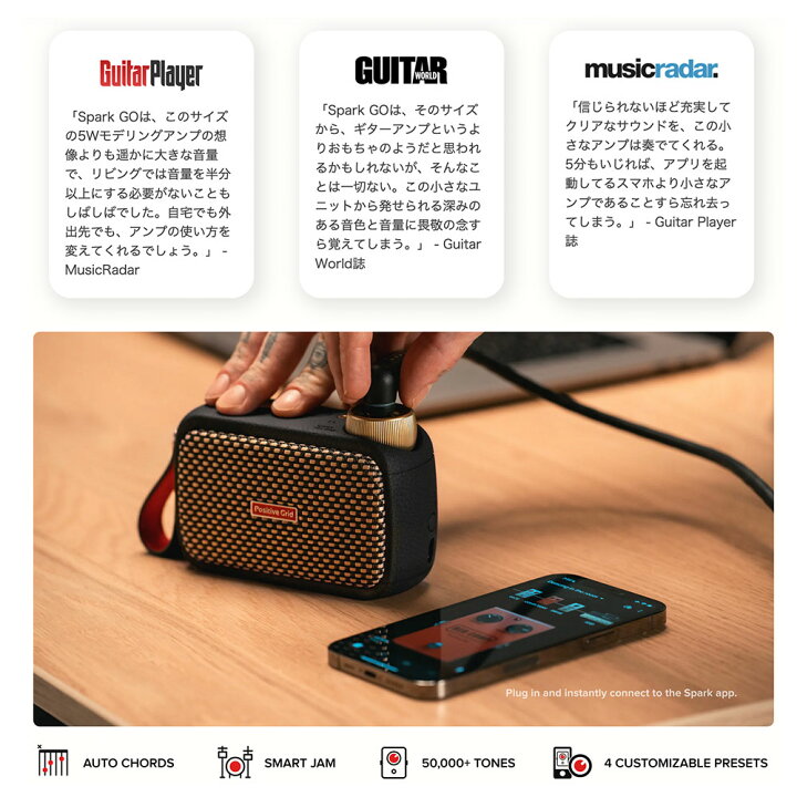 楽天市場】Positive Grid Spark GO [ポータブルアンプ|Bluetooth対応 