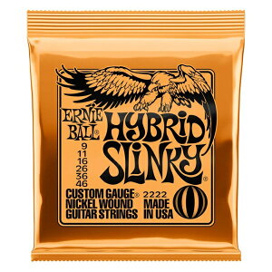 ERNIE BALL 2222 Hybrid Slinky Nickel Wound Electric Guitar Strings 9-46 Gauge GLM^[  y䂤pPbgz