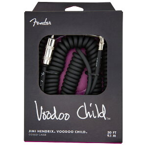 Fender tF_[ Jimi Hendrix Voodoo Child Coil Instrument Cable , 30feet S/L Black V[h P[u J[ R[h
