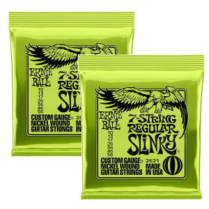 s 2Zbg̔ tERNIE BALL 2621 Regular Slinky Nickel Wound 7-String Electric Guitar Strings 10-56 Gauge 7 GLM^[  y䂤pPbgz
