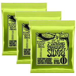 s 3Zbg̔ tERNIE BALL 2621 Regular Slinky Nickel Wound 7-String Electric Guitar Strings 10-56 Gauge 7 GLM^[  y䂤pPbgz