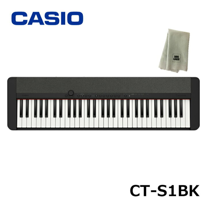 楽天市場】CASIO CT-S1BK【楽器クロスセット】キーボード ブラック 