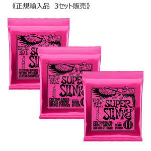 ERNIE BALL アーニーボール 2223 SUPER SLINKY スーパースリンキー エレキギター 弦 009 - 042 3セット 《ゆうパケット便》