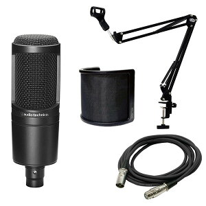 audio-technica コンデンサーマイク AT2020 + ポップガード + MPC1B マイクアーム + XLRケーブル(3m) セット