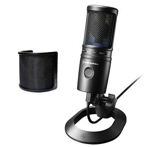 �s�݌ɂ��� ���[�\�t audio-technica �I�[�f�B�I�e�N�j�J USB �}�C�N���z�� AT2020USB-X + �|�b�v�K�[�h �Z�b�g