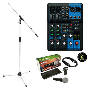 YAMAHA �~�L�T�[ MG06X �}�C�N �� �}�C�N�X�^���h �Z�b�g �ő�ő� 2 Mic / 6 Line���́i 2 ���m�����{2 �X�e���I�j / 1 �X�e���I�o�X