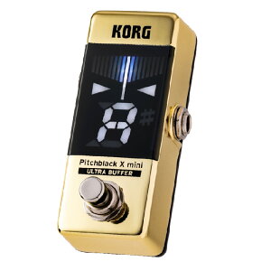 KORG Pitchblack X mini GOLD �mPB-X-MINI MG�n ���ʌ��� 200�� CHROMATIC PEDAL TUNER �`���[�i�[