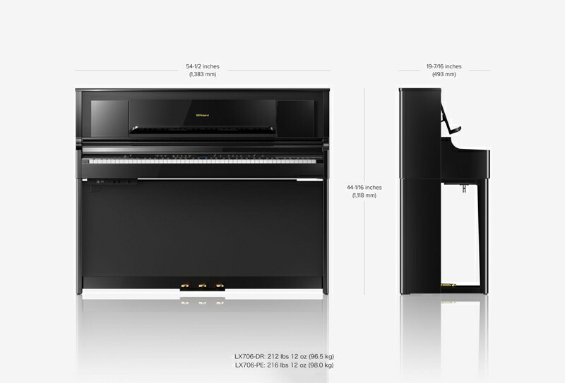 Roland 電子ピアノ LX706-PES 黒塗鏡面艶出し塗装仕上げ ピアノ・キーボード