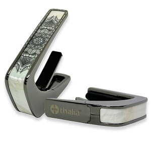 �^���A �J�| Thalia Capos DELUXE Series BC-P.MANDALA / PEARL MANDALA Black Chrome �M�^�[ 12�C���`�t���b�g�p�b�h�t��